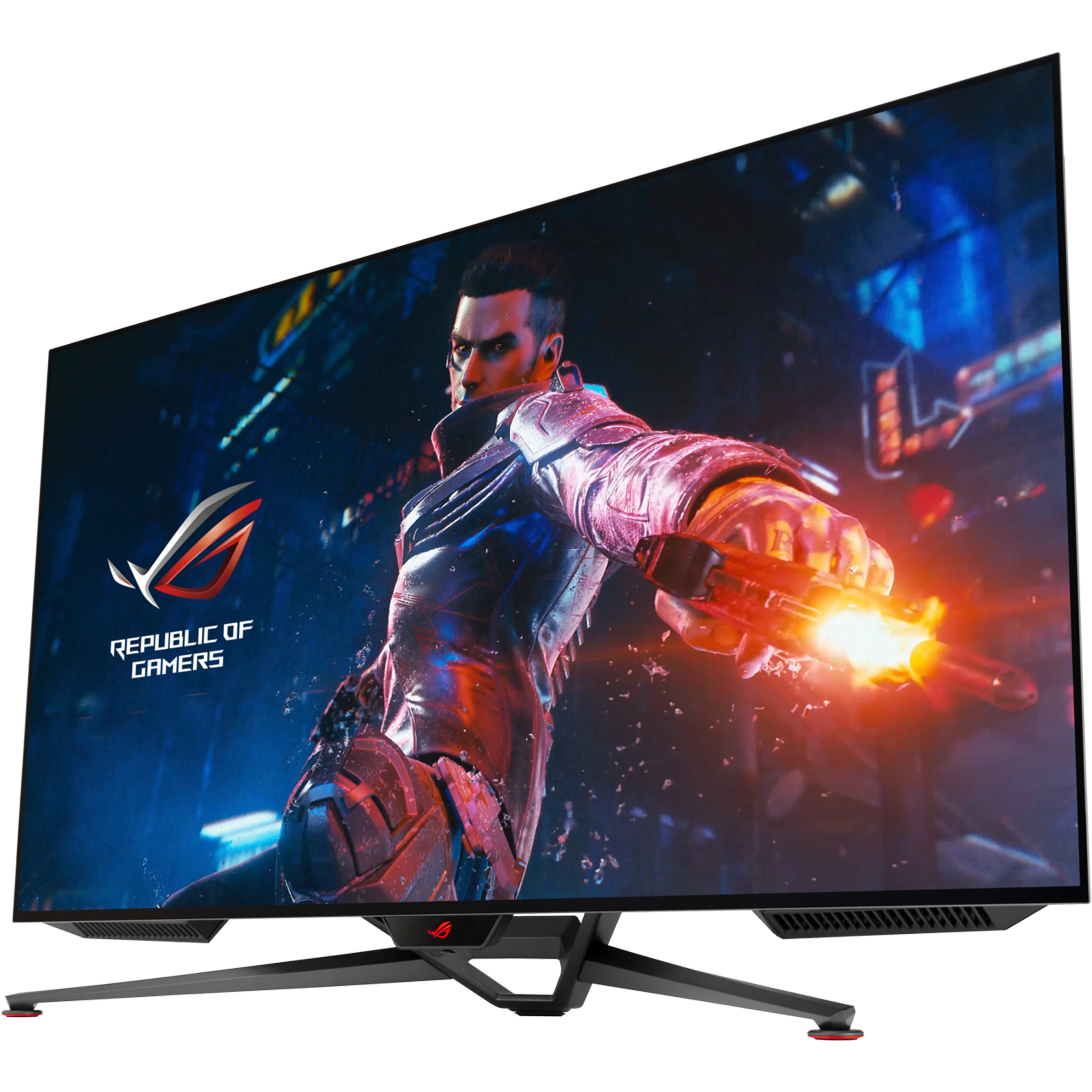 מסך מחשב גיימינג 41.5'' Asus ROG Swift PG42UQ G-SYNC OLED 4K UHD 0.1ms 138Hz - צבע שחור שלוש שנות אחריות ע