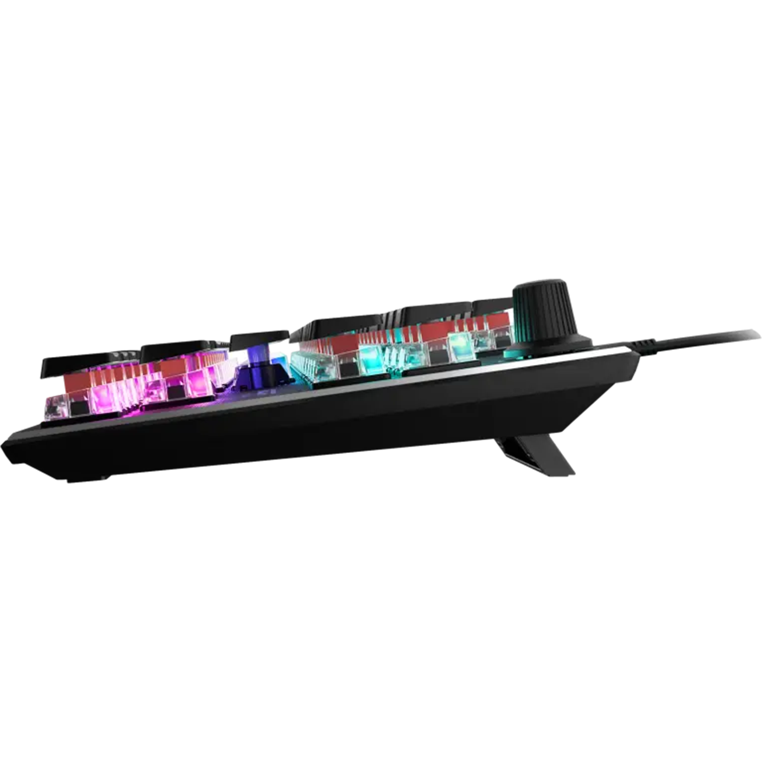 מקלדת גיימינג מכאנית קצרה Roccat Vulcan TKL Linear Red Switch RGB - צבע שחור שנה אחריות ע