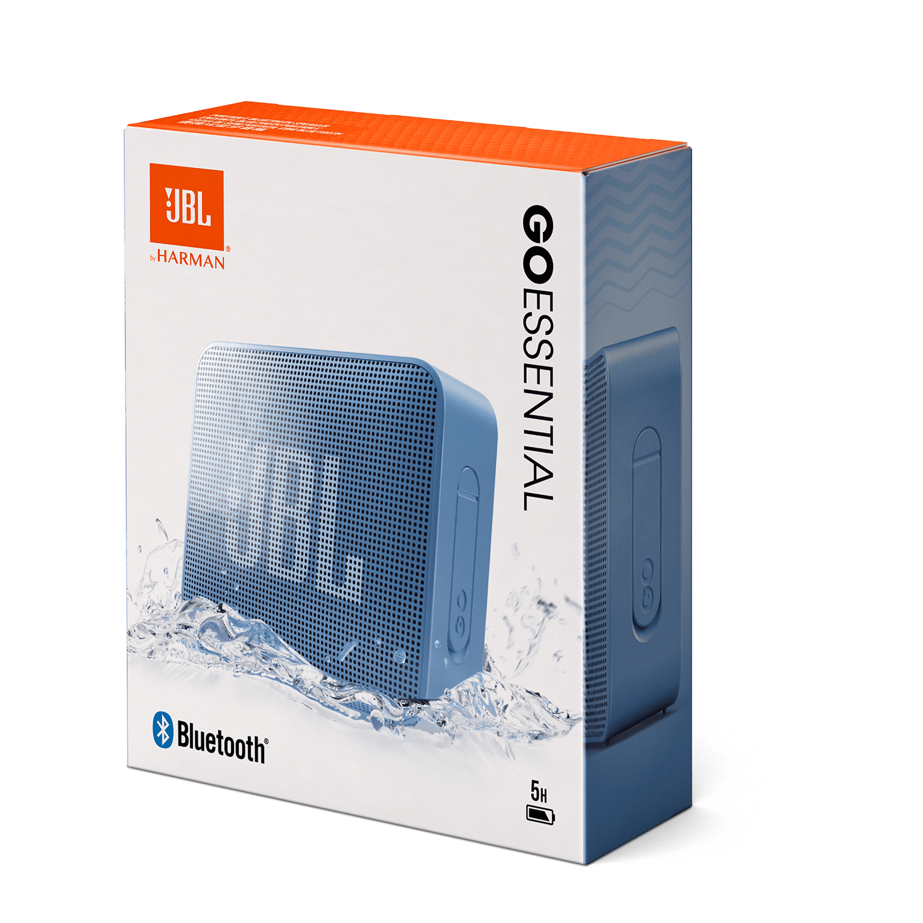 רמקול נייד עמיד למים JBL Go Essential - צבע כחול שנה אחריות ע
