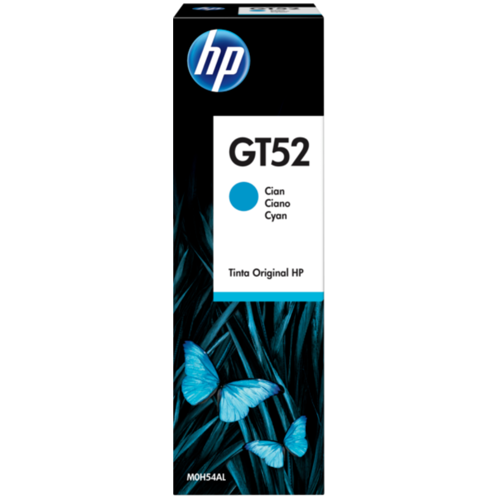 בקבוק דיו ציאן סדרה M0H54AE GT52 למדפסת דגם HP DeskJet GT 5820/5810