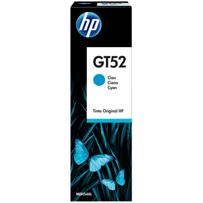 בקבוק דיו ציאן סדרה M0H54AE GT52 למדפסת דגם HP DeskJet GT 5820/5810