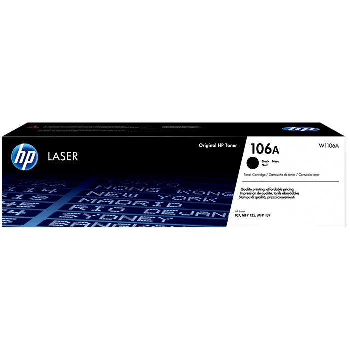 טונר סדרה W1106A HP 106A למדפסת דגם HP LaserJet 107/135/137