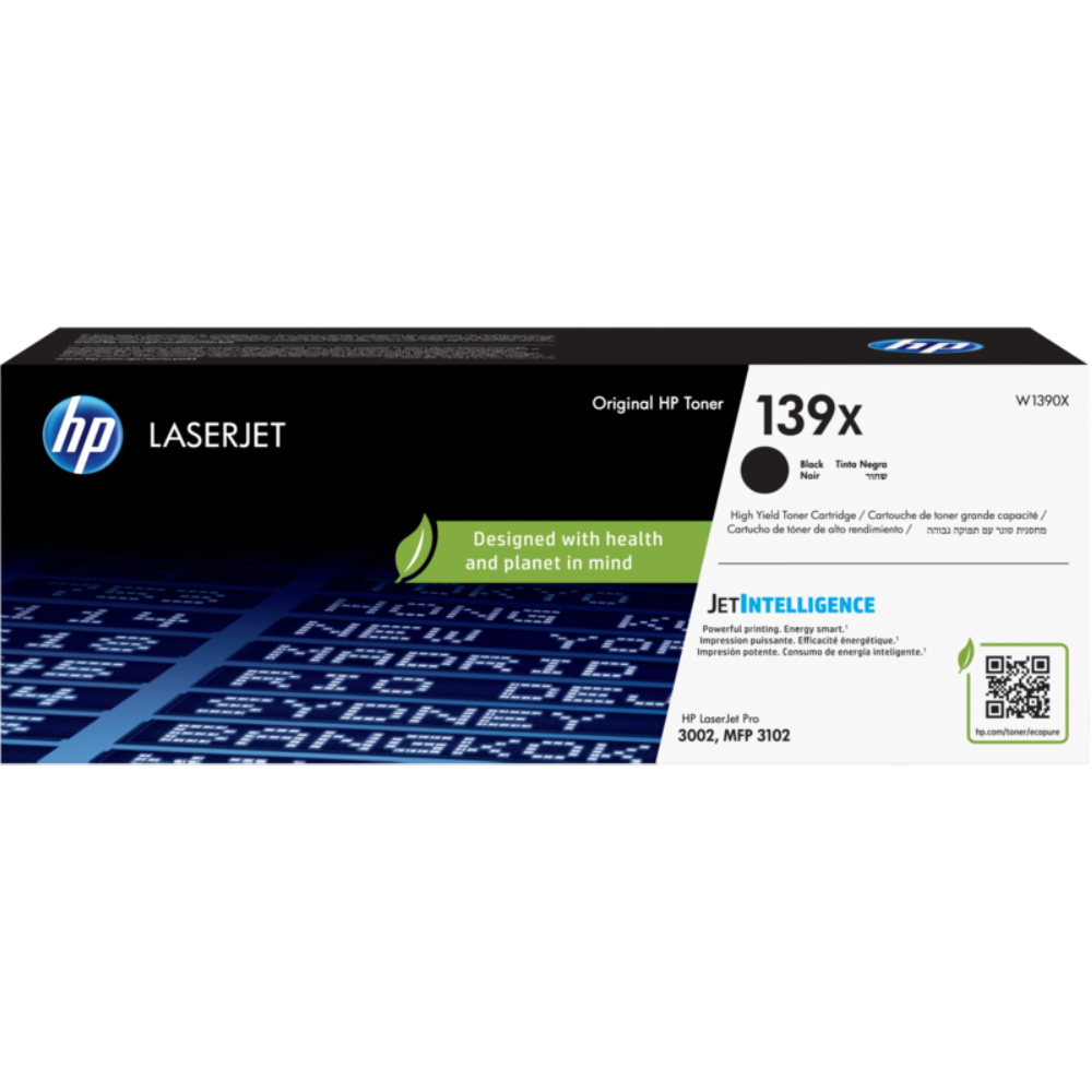טונר סדרה W1390X HP 139X למדפסת דגם HP LaserJet Pro 3001/3002/3003/3004