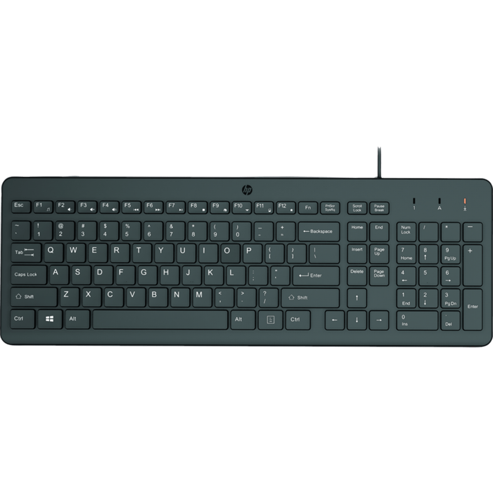 מקלדת חוטית HP 150 - צבע שחור שנתיים אחריות ע