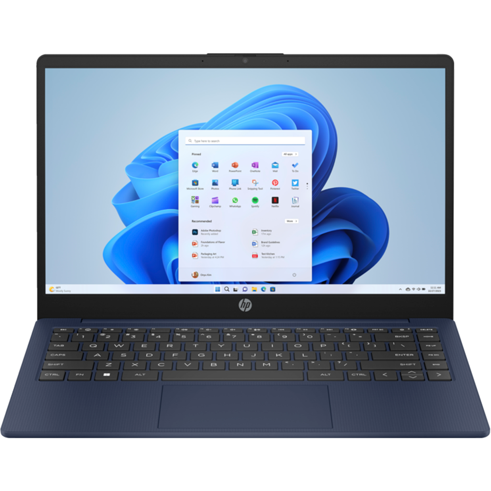 מחשב נייד HP Laptop 14-ep0010nj / 847D9EA - Core i7-1355U 512GB SSD 16GB RAM Windows 11 - צבע כחול שלוש שנות אחריות ע
