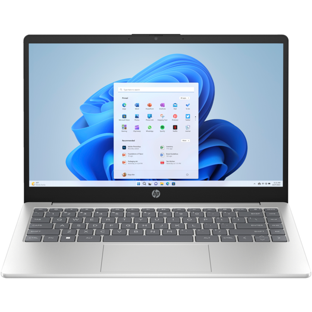 מחשב נייד HP Laptop 14-ep1008nj / A1SF6EA - Core 7 150U 1TB SSD 16GB RAM Windows 11 - צבע כסוף שלוש שנות אחריות ע