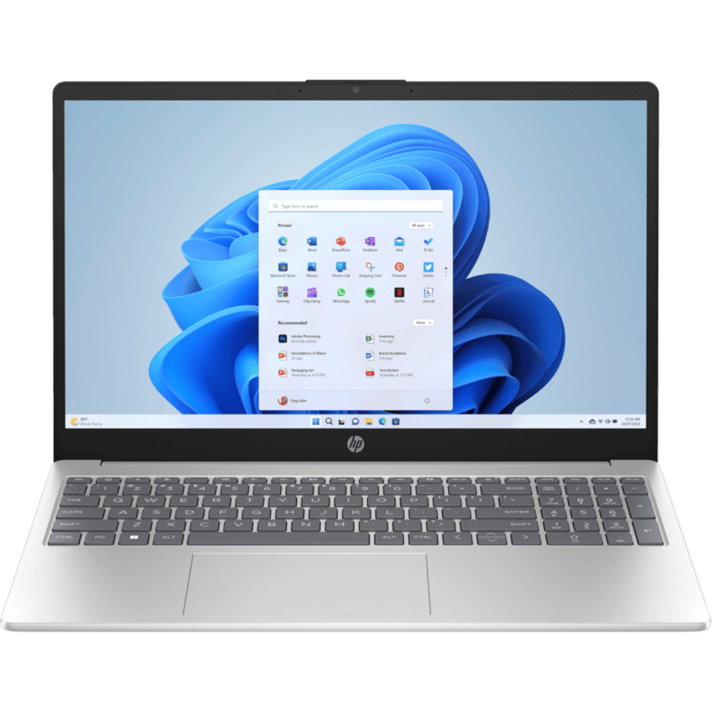 מחשב נייד HP Laptop 15-fd0002nj / 847F1EA - Core i3-1315U 512GB SSD 8GB RAM Windows 11 - צבע כסוף שלוש שנות אחריות ע