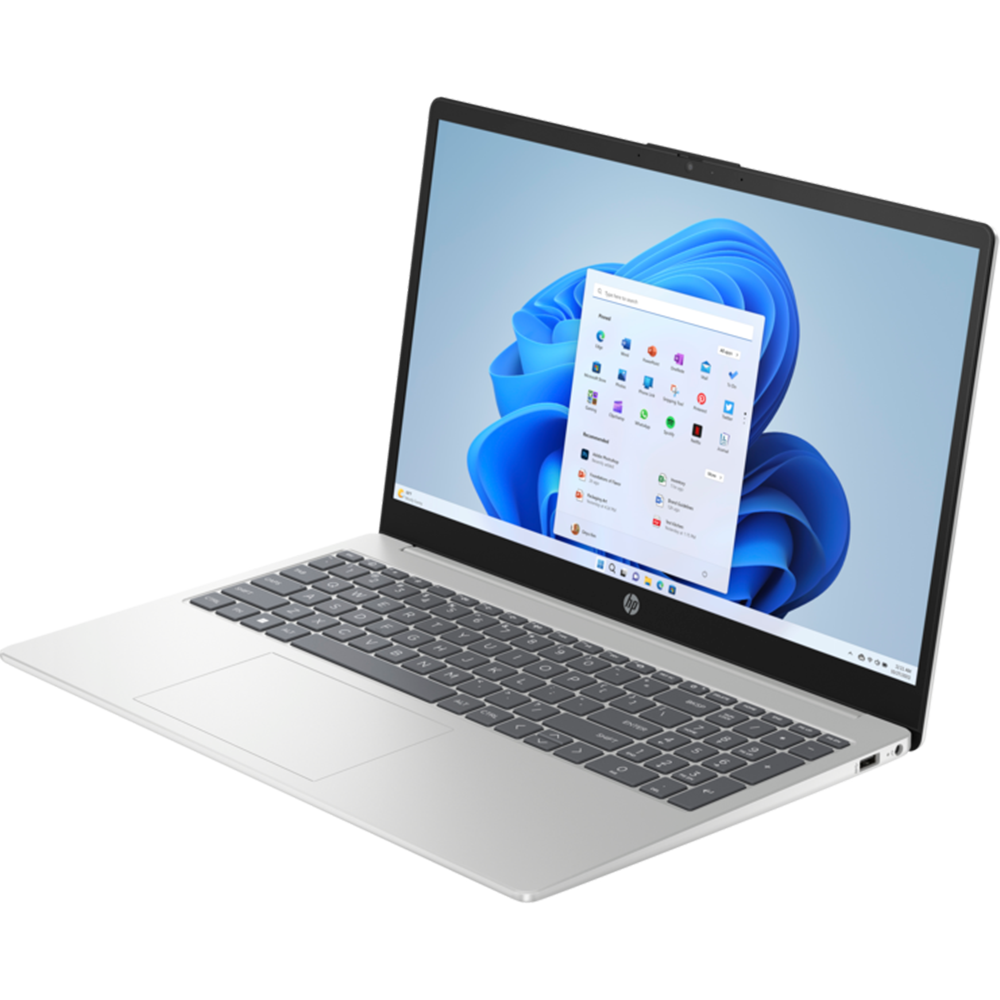 מחשב נייד HP Laptop 15-fd0002nj / 847F1EA - Core i3-1315U 512GB SSD 8GB RAM Windows 11 - צבע כסוף שלוש שנות אחריות ע