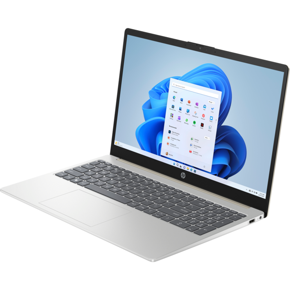 מחשב נייד HP Laptop 15-fd0006nj / 847F3EA - Core i5-1335U 512GB SSD 8GB RAM Windows 11 - צבע כסוף וזהב שלוש שנות אחריות ע