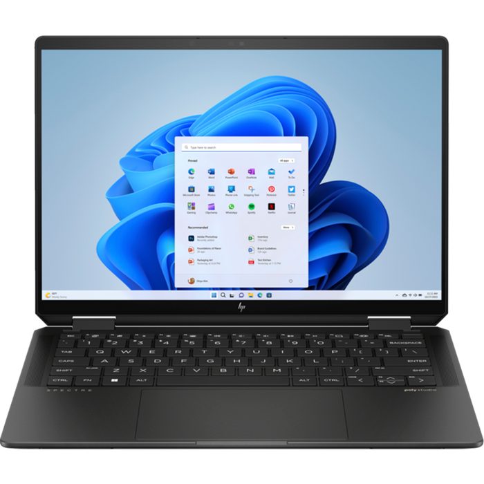 מחשב נייד עם מסך מגע HP Spectre x360 14-eu0005nj / B41F0EA - Core Ultra 5 125H 1TB SSD 16GB RAM Windows 11 Pro - צבע שחור שלוש שנות אחריות עי היבואן הרשמי