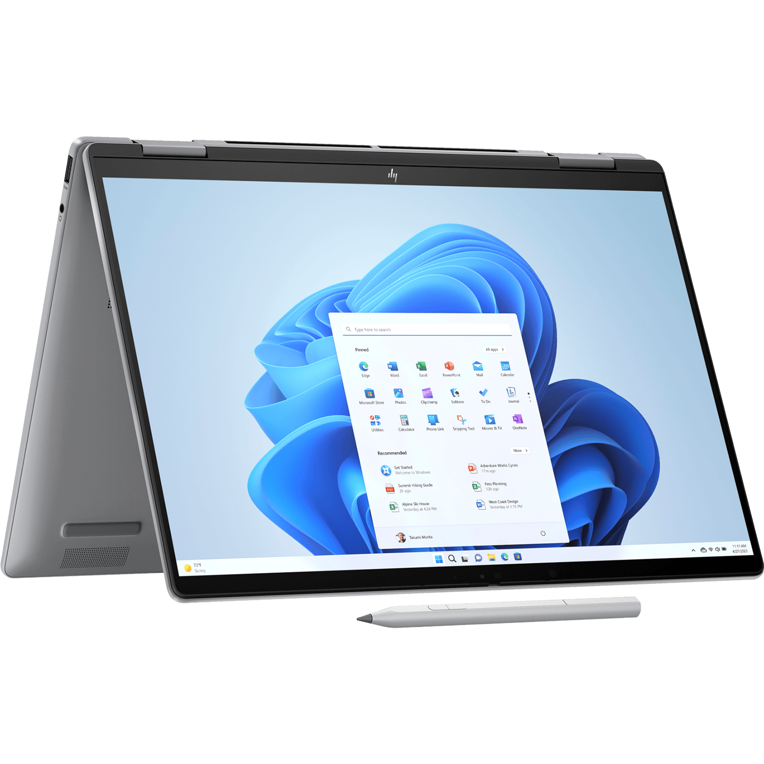 מחשב נייד עם מסך מגע HP Envy x360 14-fc0011nj / A98ZQEA - Core Ultra 5 125U 1TB SSD 16GB RAM Windows 11 - צבע כסוף שלוש שנות אחריות ע