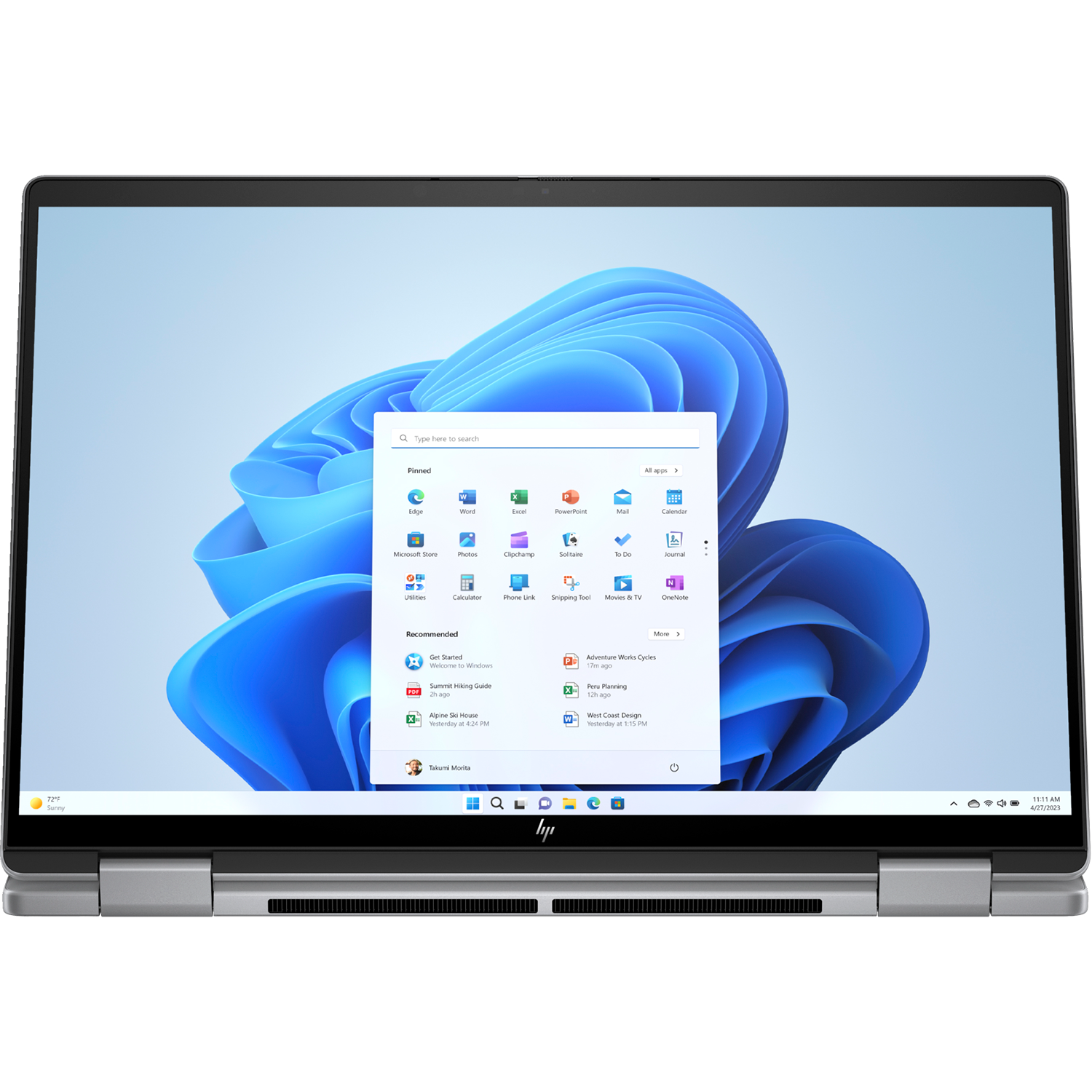 מחשב נייד עם מסך מגע HP Envy x360 14-fc0011nj / A98ZQEA - Core Ultra 5 125U 1TB SSD 16GB RAM Windows 11 - צבע כסוף שלוש שנות אחריות ע