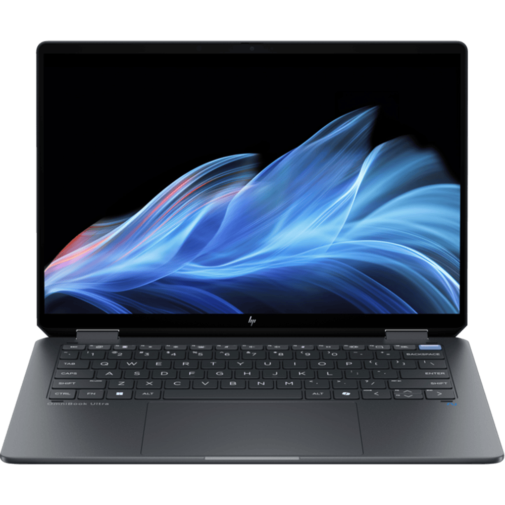מחשב נייד עם מסך מגע HP OmniBook Ultra Flip 14-fh0004nj / AX4J4EA - Core Ultra 7 258V 2TB SSD 32GB RAM Windows 11 - צבע אפור כהה שלוש שנות אחריות ע