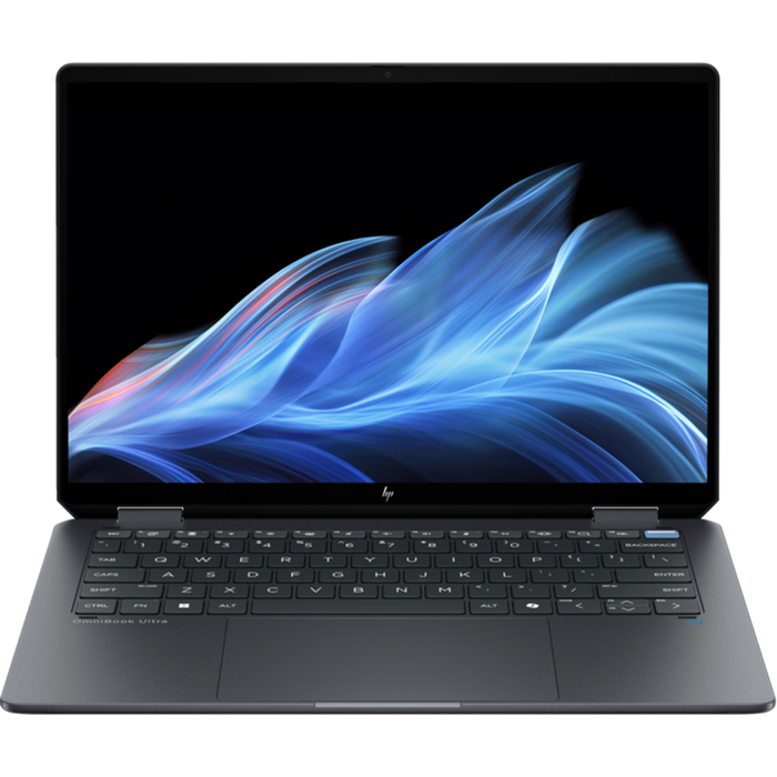 מחשב נייד עם מסך מגע HP OmniBook Ultra Flip 14-fh0004nj / AX4J4EA - Core Ultra 7 258V 2TB SSD 32GB RAM Windows 11 - צבע אפור כהה שלוש שנות אחריות עי היבואן הרשמי