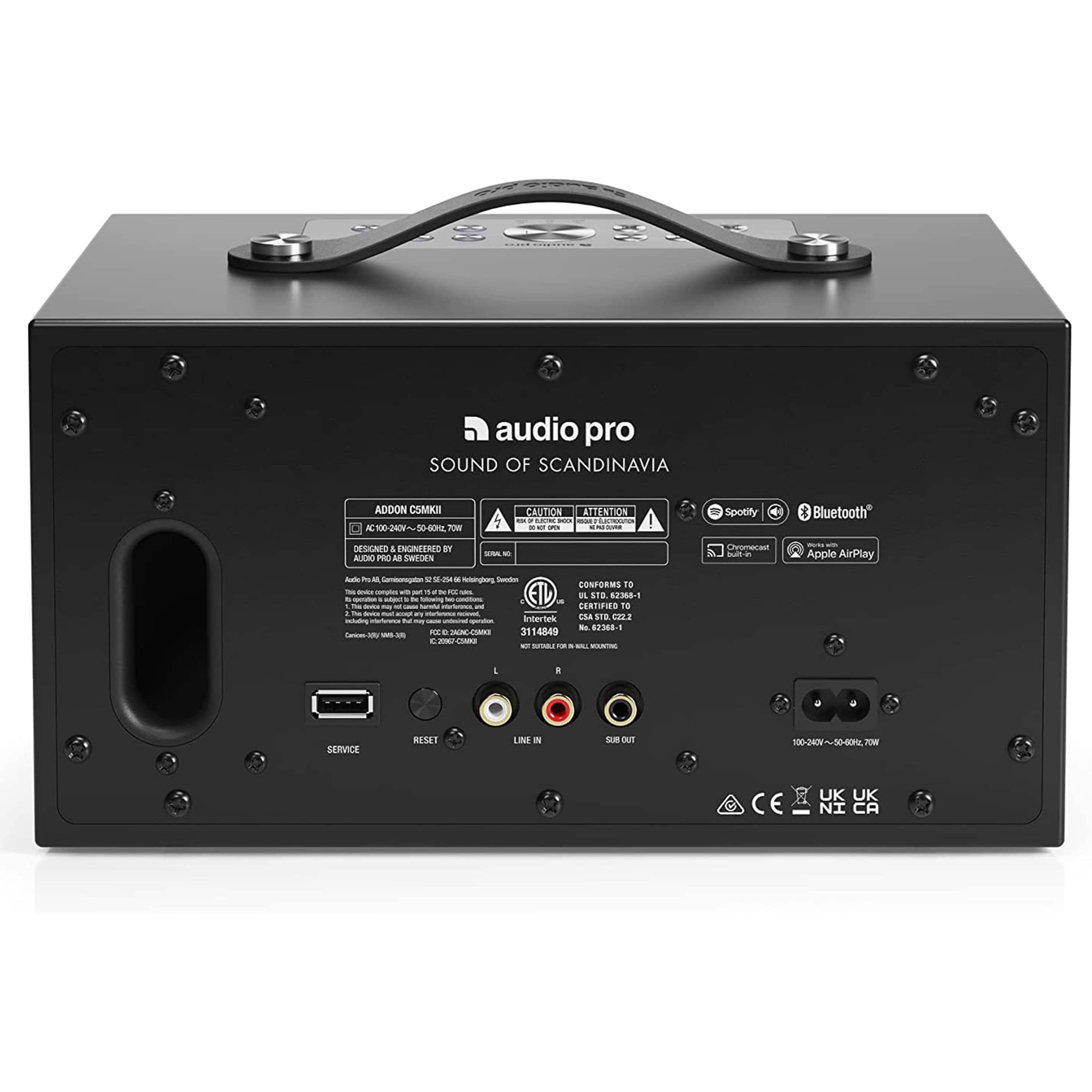 רמקול  Audio Pro Addon C5 Mkii - צבע שחור שנתיים אחריות ע