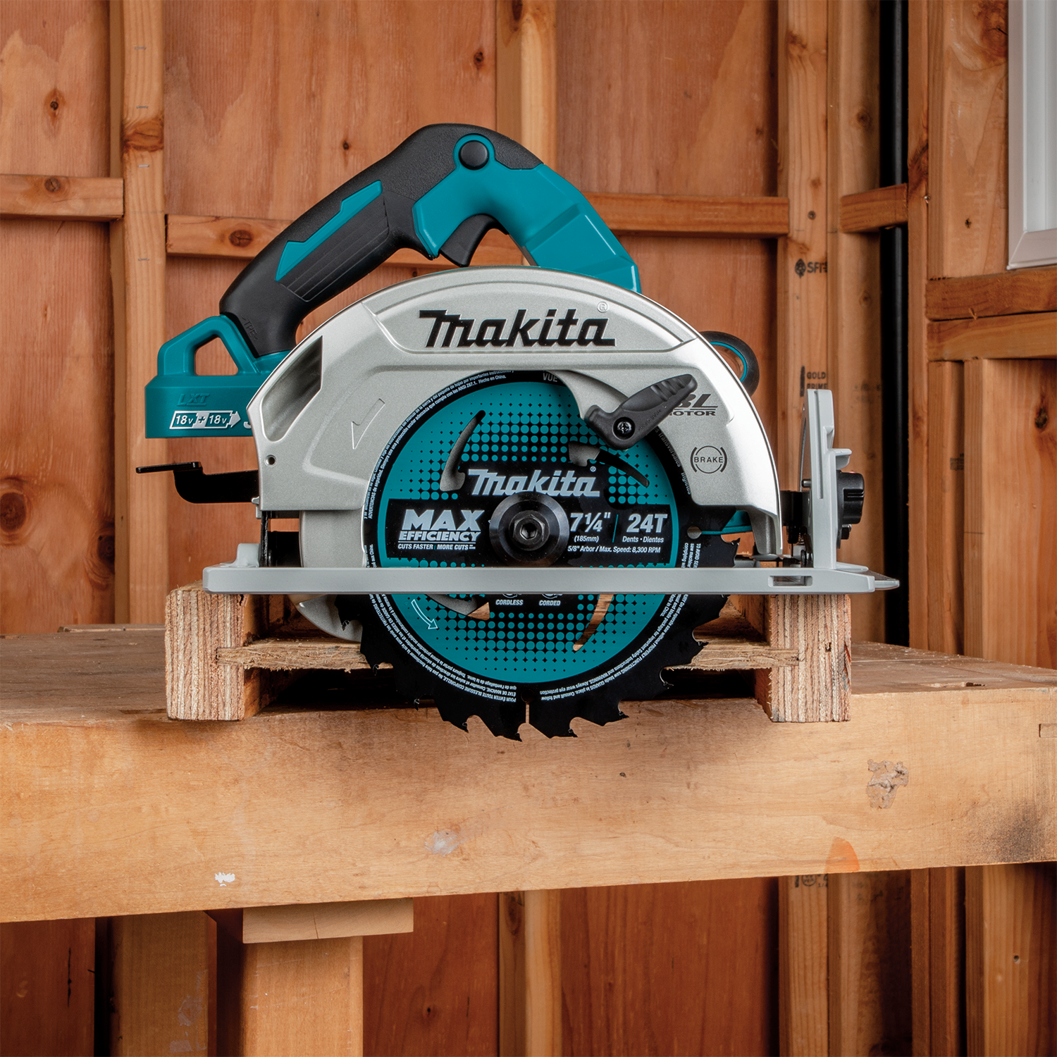 מסור עגול 36V בראשלס דגם LXT Li-Io (18VX2) DHS780Z/XSH06Z Makita - גוף בלבד