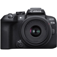 מצלמה דיגיטלית ללא מראה הכוללת עדשה Canon EOS R10 RF-S 18-45mm f/4.5-6.3 IS STM - צבע שחור שלוש שנות אחריות ע"י היבואן הרשמי