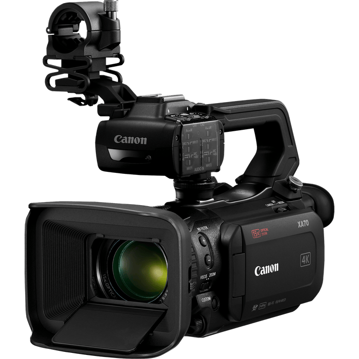 מצלמת וידאו מקצועית Canon XA70 UHD 4K - צבע שחור שלוש שנות אחריות עי היבואן הרשמי