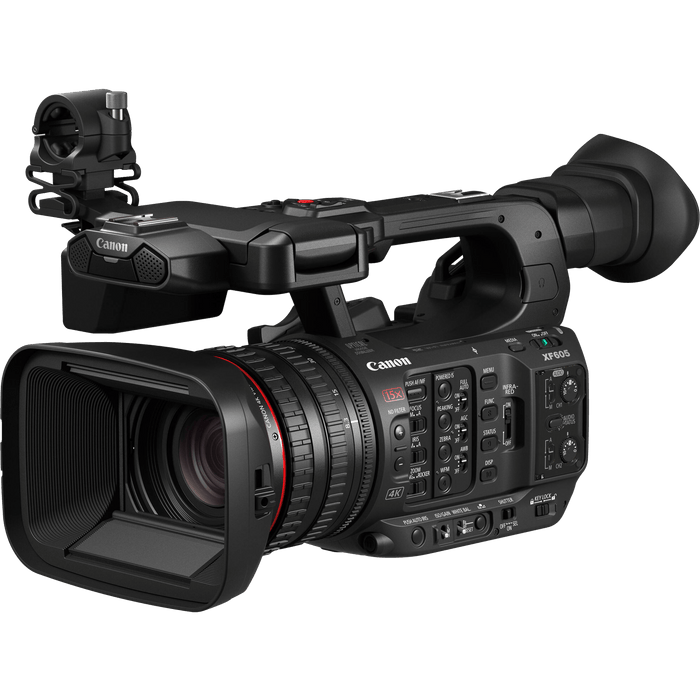 מצלמת וידאו מקצועית Canon XF605 UHD 4K - צבע שחור שלוש שנות אחריות עי היבואן הרשמי