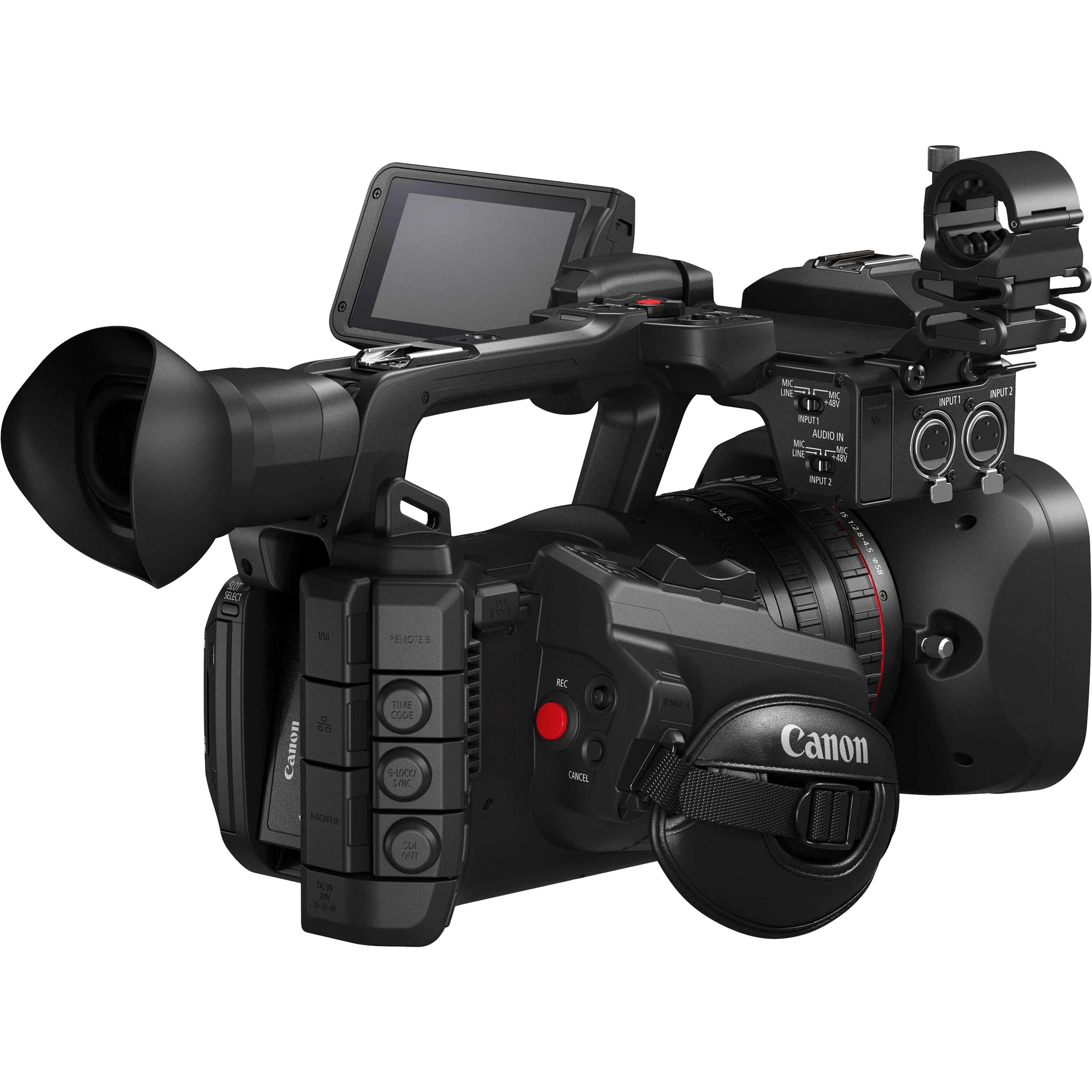 מצלמת וידאו מקצועית Canon XF605 UHD 4K - צבע שחור שלוש שנות אחריות ע