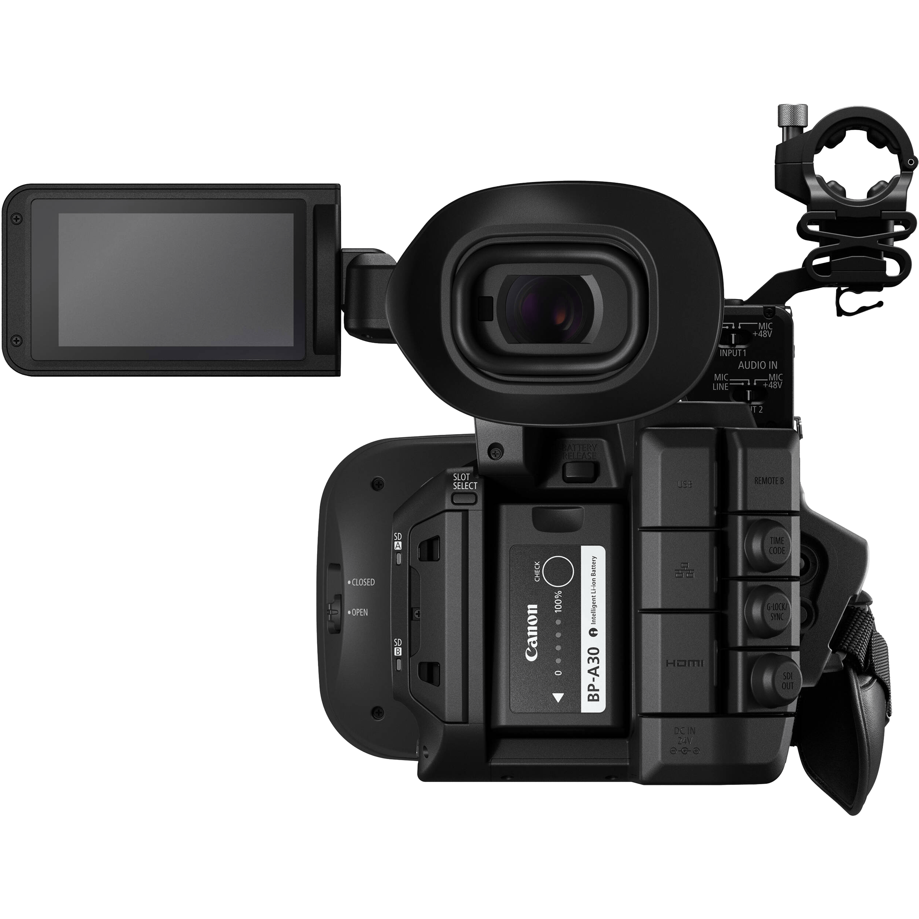 מצלמת וידאו מקצועית Canon XF605 UHD 4K - צבע שחור שלוש שנות אחריות ע