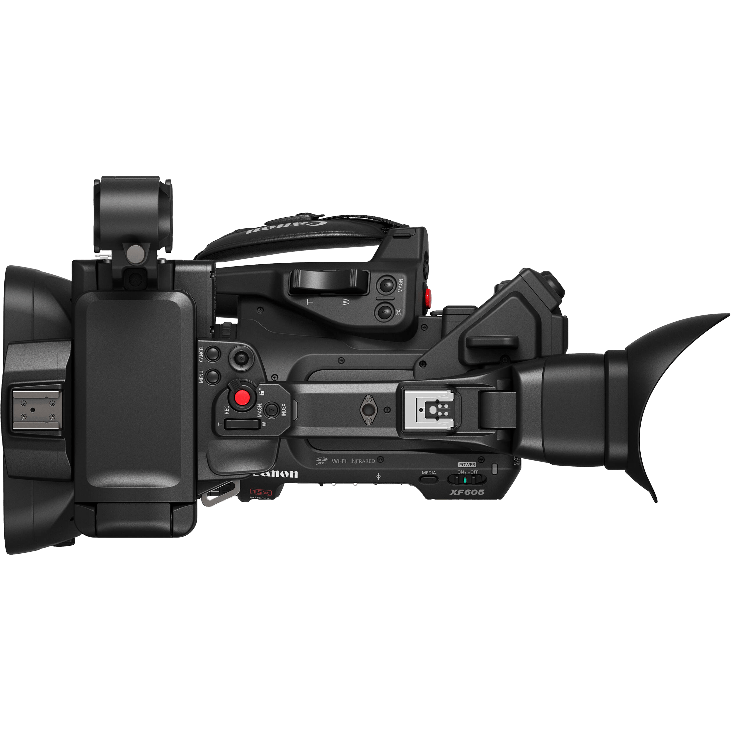 מצלמת וידאו מקצועית Canon XF605 UHD 4K - צבע שחור שלוש שנות אחריות ע