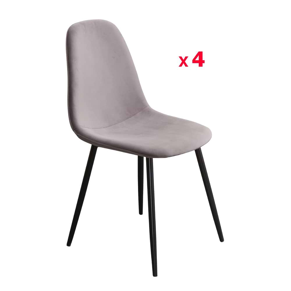 סט 4 כסאות כרמל אפור HOME DECOR