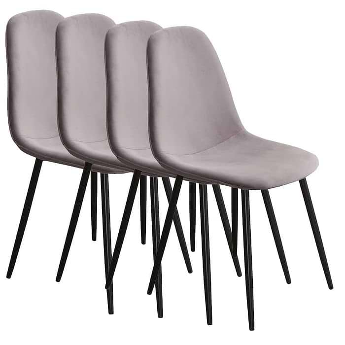 סט 4 כסאות כרמל אפור HOME DECOR