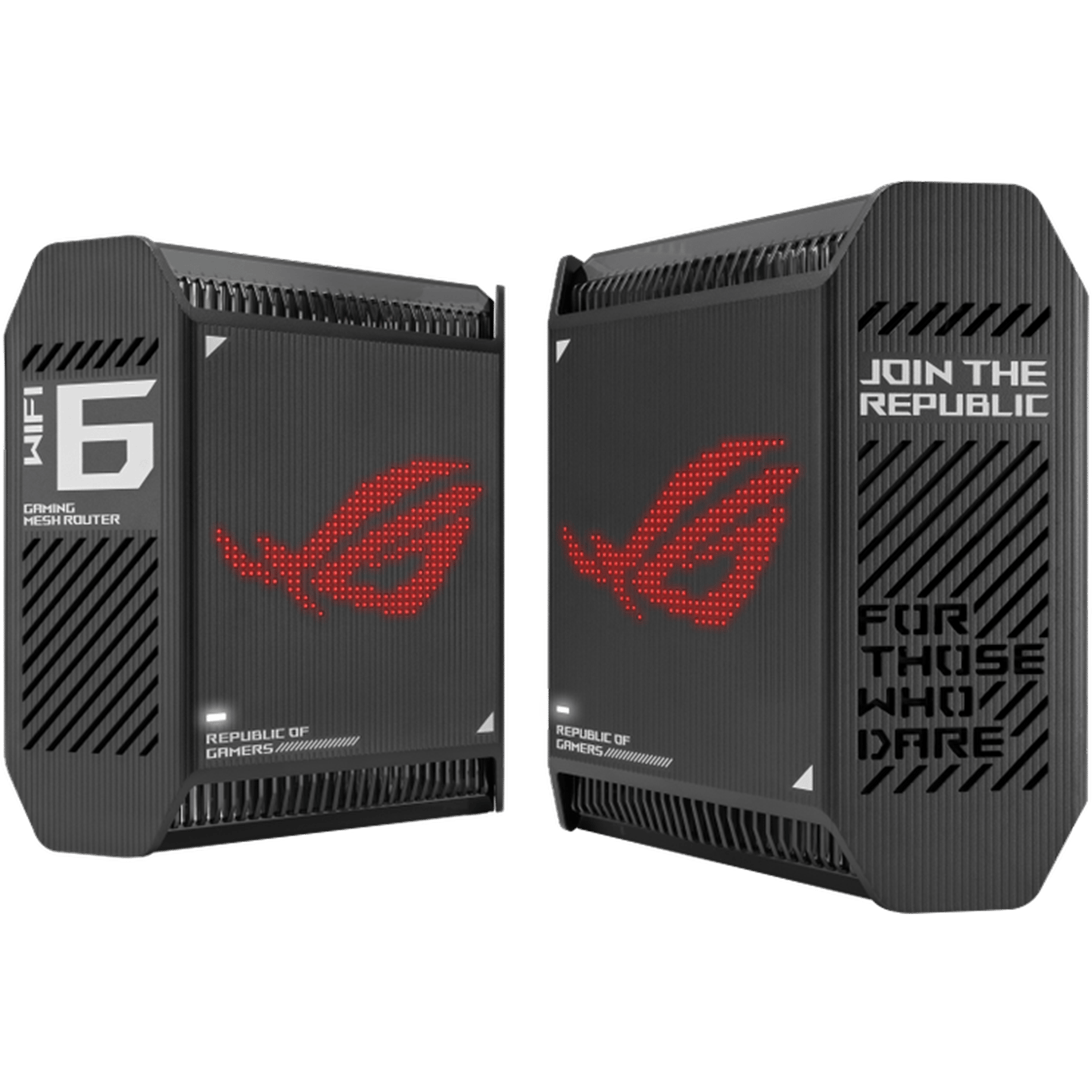 ראוטר גיימינג Asus ROG Rapture GT6 WiFi 6 שתי יחידות - צבע שחור שלוש שנות אחריות ע