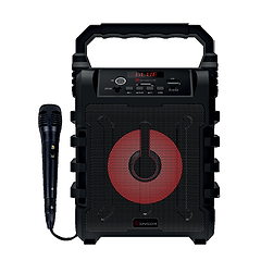 רמקול בידורית אלחוטית Sensor SK-4 עם מקרופון חוטי - צבע שחור שנה אחריות ע"י היבואן הרשמי