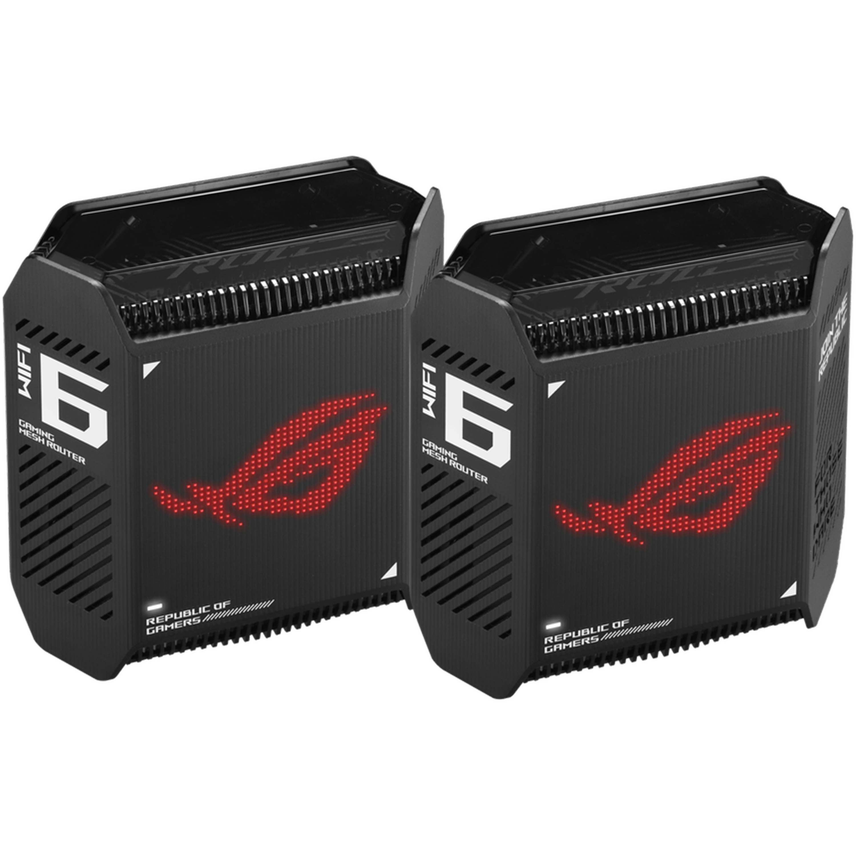 ראוטר גיימינג Asus ROG Rapture GT6 WiFi 6 שתי יחידות - צבע שחור שלוש שנות אחריות ע