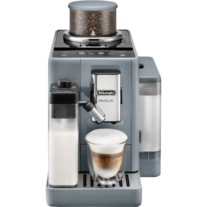 מכונת קפה Delonghi RIVELIA EXAM440.55.G - צבע כסף שנתיים אחריות עי היבואן הרשמי 