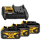 סט 3 סוללות 18V XR 4Ah ומטען מהיר DEWALT-P3-4AH DeWALT 