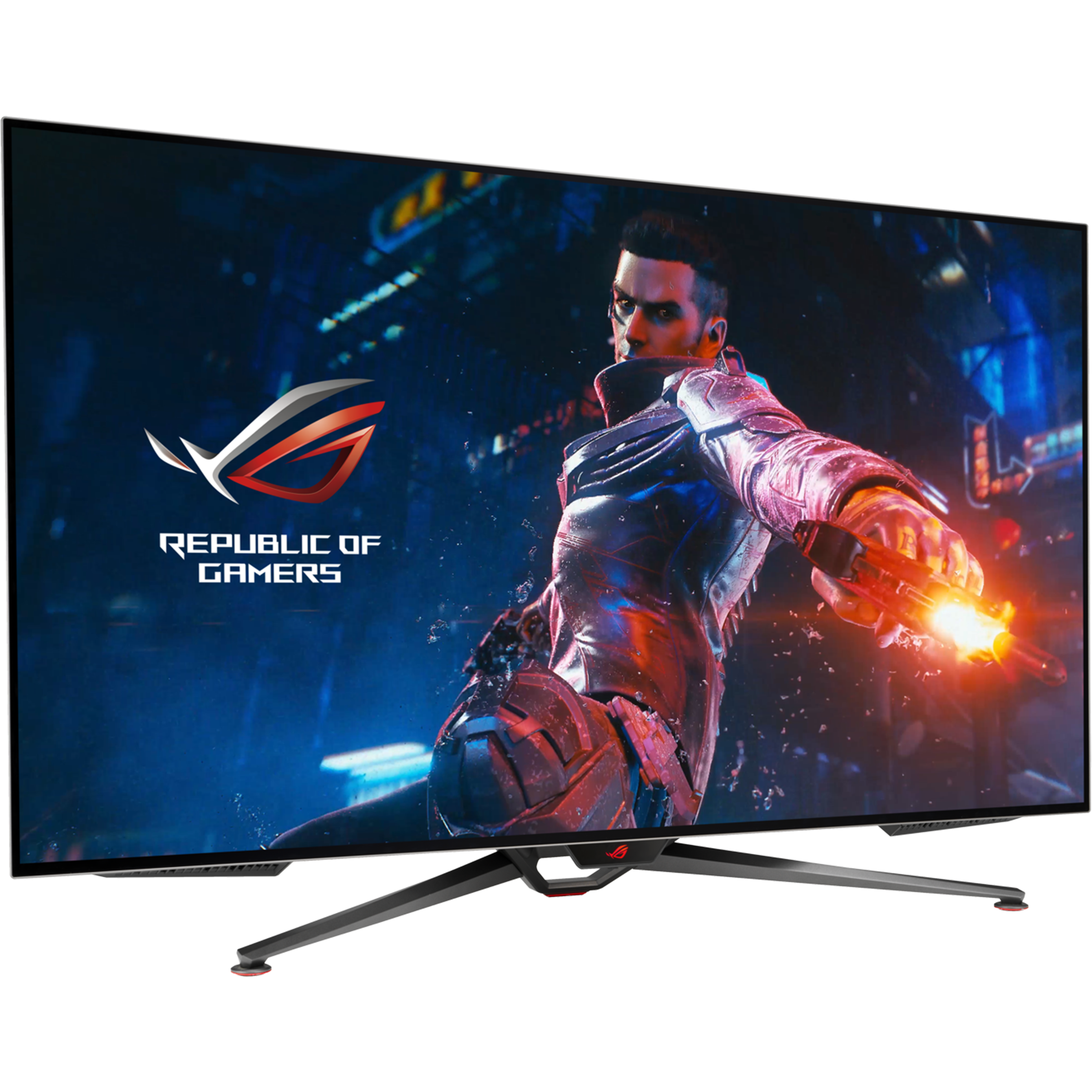 מסך מחשב גיימינג 47.5'' Asus ROG Swift PG48UQ G-Sync OLED 4K UHD 0.1ms 138Hz - צבע שחור שלוש שנות אחריות ע