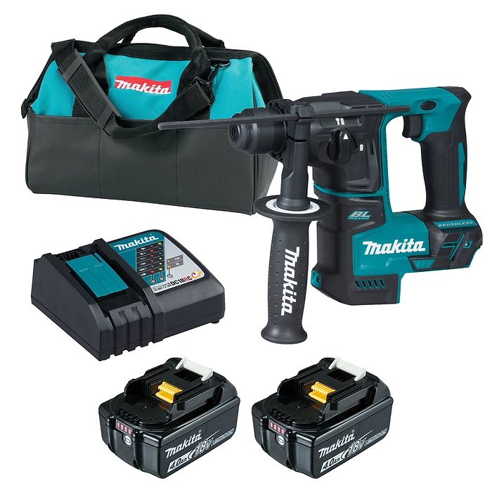 פטישון בראשלס עם בולם 18V  Makita DHR171Z 18V LXT Li-Ion Brushless - כולל 2 סוללות 18V 4Ah ומטען מהיר