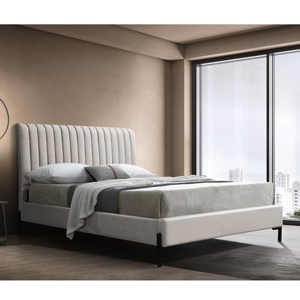 מיטה זוגית מרודפת דומינו קרם דגם Home decor 140X190