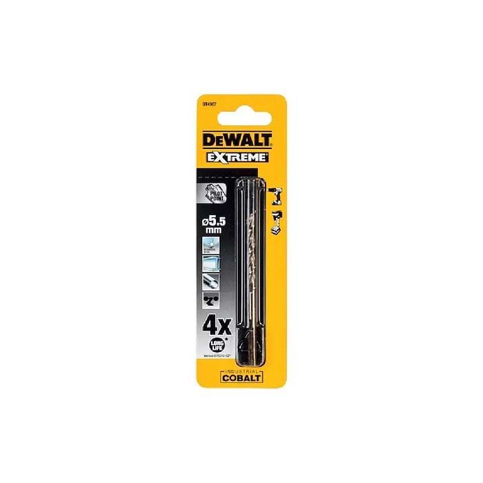 מקדח קובלט HSS לברזל מסדרת EXTREME מידה 5.5 ממ דגם DT4907 מבית DeWALT
