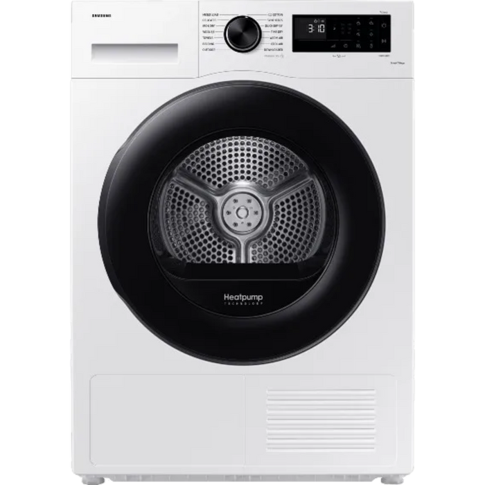 מייבש כביסה פתח חזית 8 קג קונדנסור Samsung DV80CGC030AE Heat Pump - צבע לבן אחריות עי סמסונג ישראל