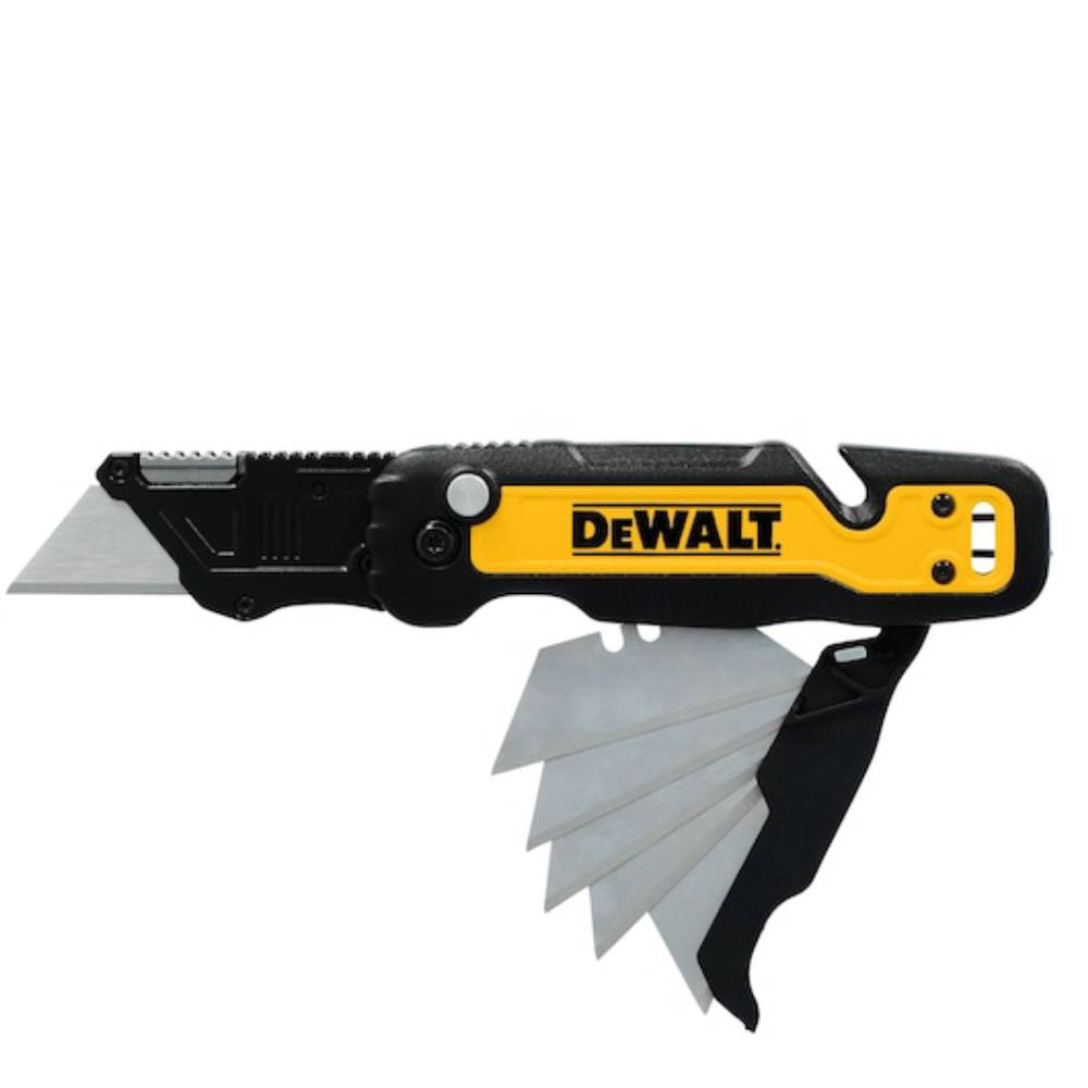 סכין טרפז מתקפלת ממתכת עם מחסנית + 5 להבים DWHT10992 DeWALT 