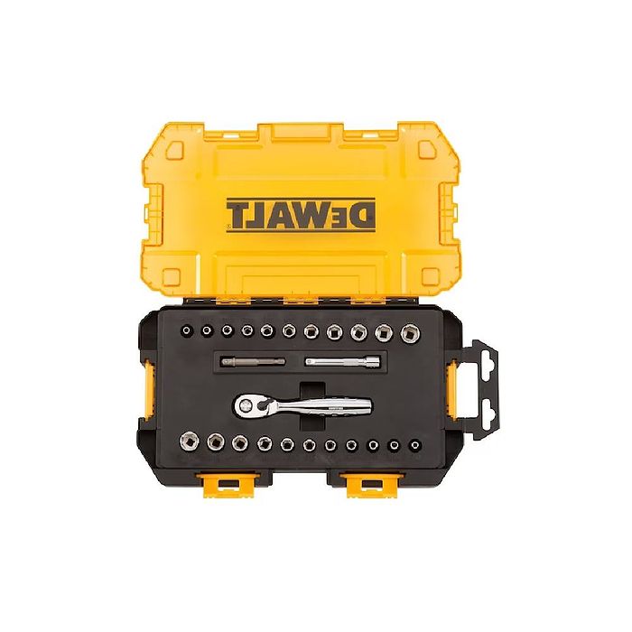 סט בוקסות 1/4 עם 25 חלקים בקופסא קשיחה דגם DWMT73805CL מבית DeWALT