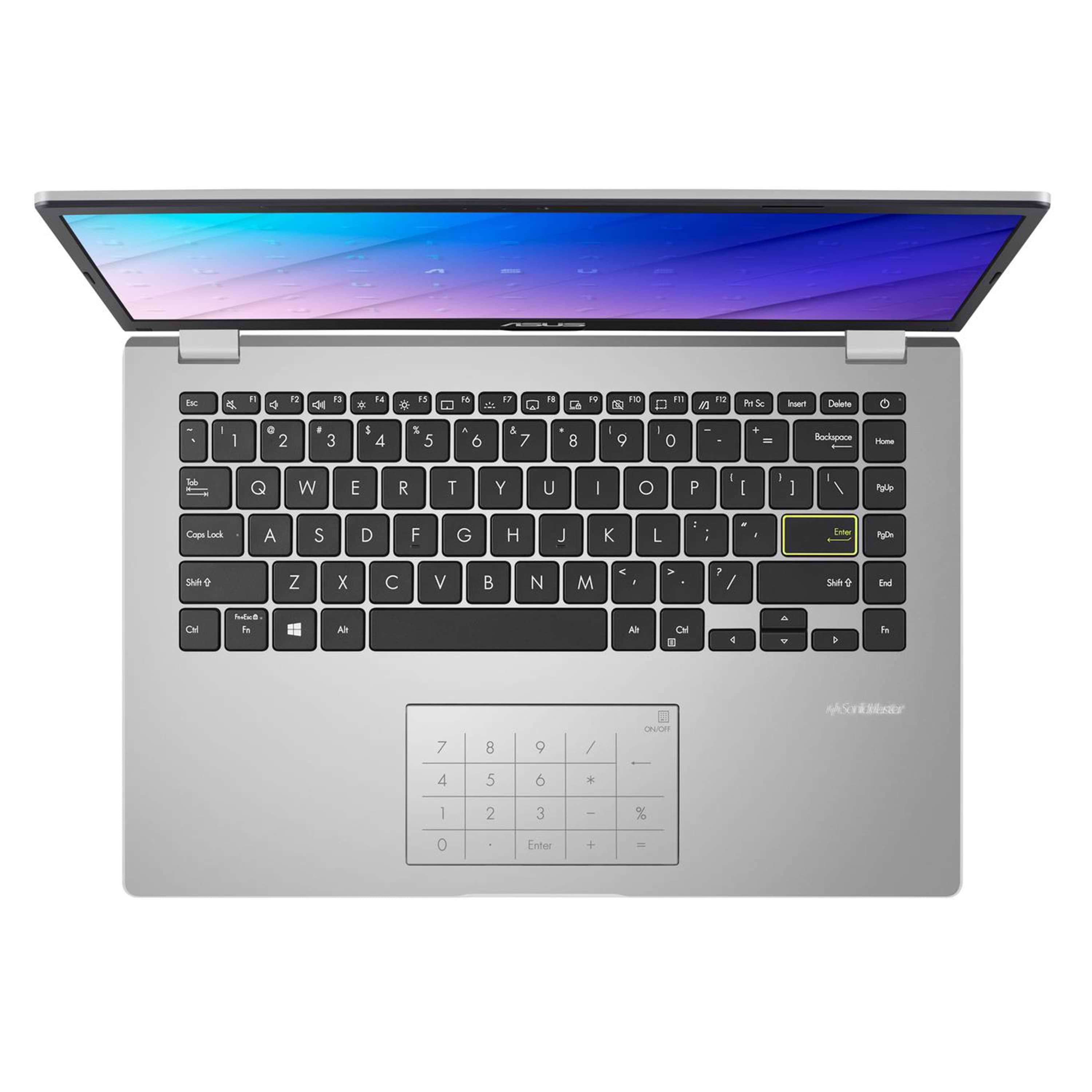 מחשב נייד Asus Laptop E410KA עם חבילת Microsoft Office 365 - צבע לבן שנה אחריות ע