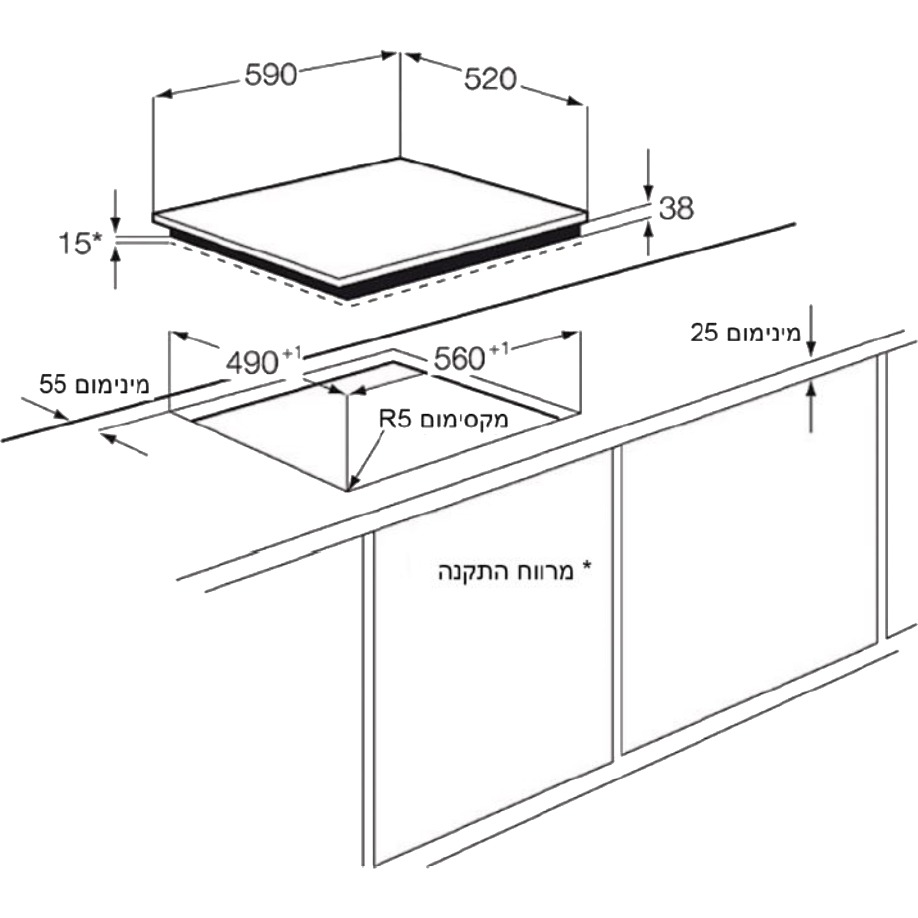 כיריים קרמיות 60 ס