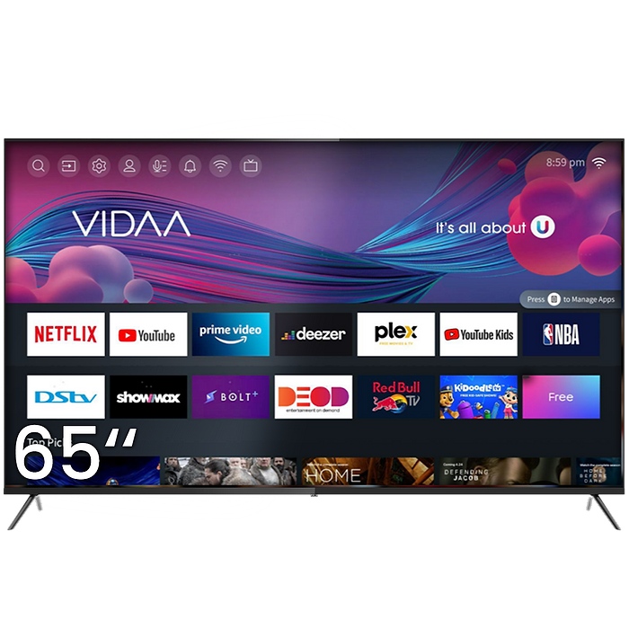 טלווזיה חכמה Electra 65 EL650Q QLED HDR Vidaa 6 - צבע שחור שלוש שנות אחריות עי היבואן הרשמי 