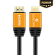 כבל HDMI 2.0 מקצועי Electra Premium ELHD-PRM4K 18Gbps 4K 60Hz - אורך 3 מ' צבע שחור/כתום שנה אחריות ע"י היבואן הרשמי