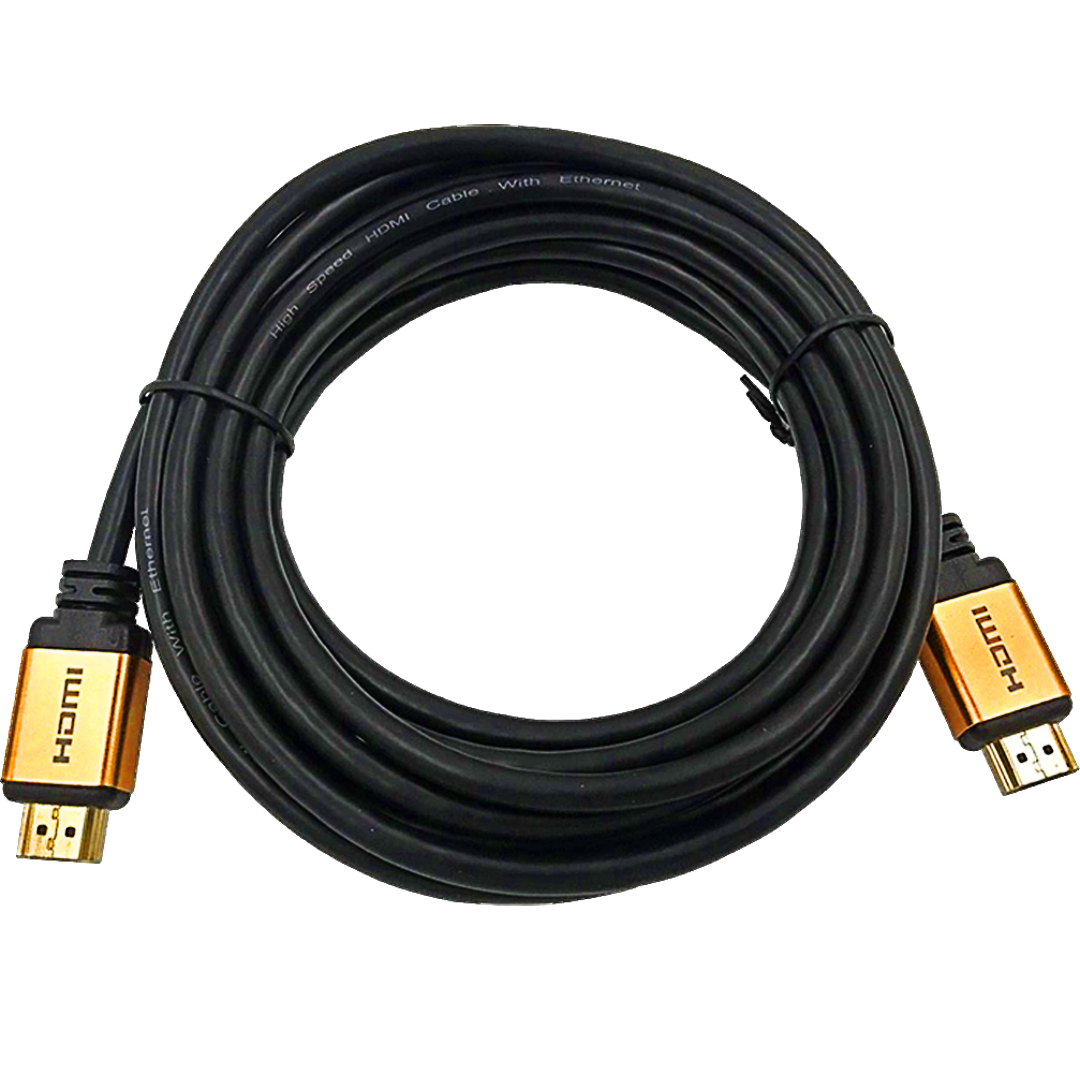 כבל HDMI 2.0 מקצועי Electra Premium ELHD-PRM4K 18Gbps 4K 60Hz - אורך 3 מ' צבע שחור/כתום שנה אחריות ע