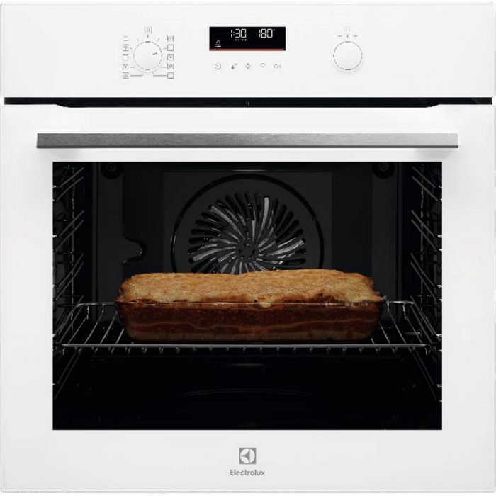 תנור בנוי פירוליטי 71 ליטר Electrolux EOP6526V תוצרת גרמניה - גימור זכוכית לבנה אחריות עי היבואן הרשמי