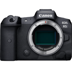 מצלמה ללא מראה דיגיטלית גוף בלבד Canon EOS R5 Mirrorless Full-Frame 45MP 8K DIGIC X CMOS - צבע שחור שלוש שנות אחריות ע"י היבואן הרשמי