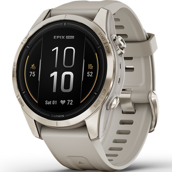 שעון ספורט חכם Garmin Epix Pro (Gen 2) Sapphire 42mm - צבע זהב שנתיים אחריות עי היבואן הרשמי