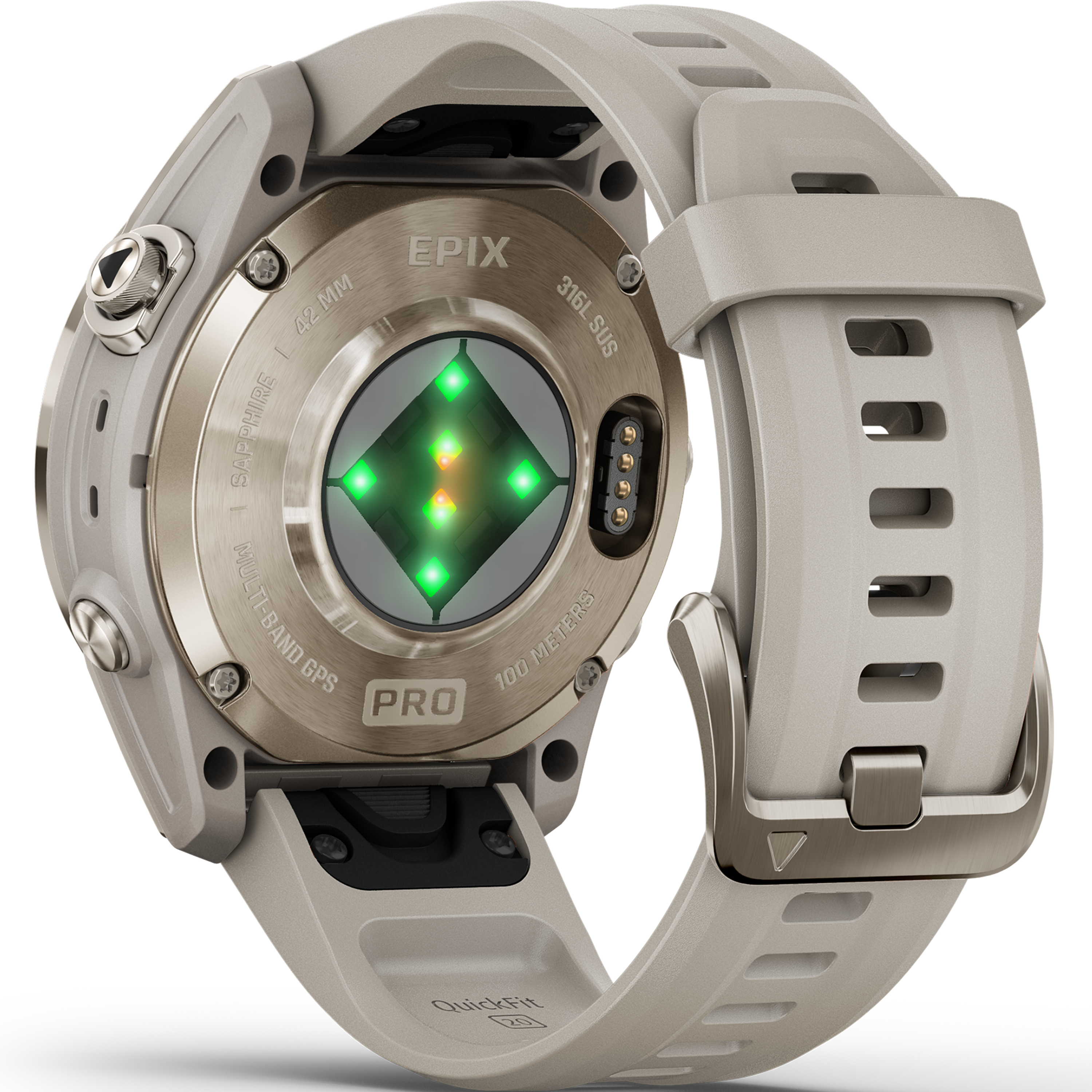 שעון ספורט חכם Garmin Epix Pro (Gen 2) Sapphire 42mm - צבע זהב בהיר שנתיים אחריות ע
