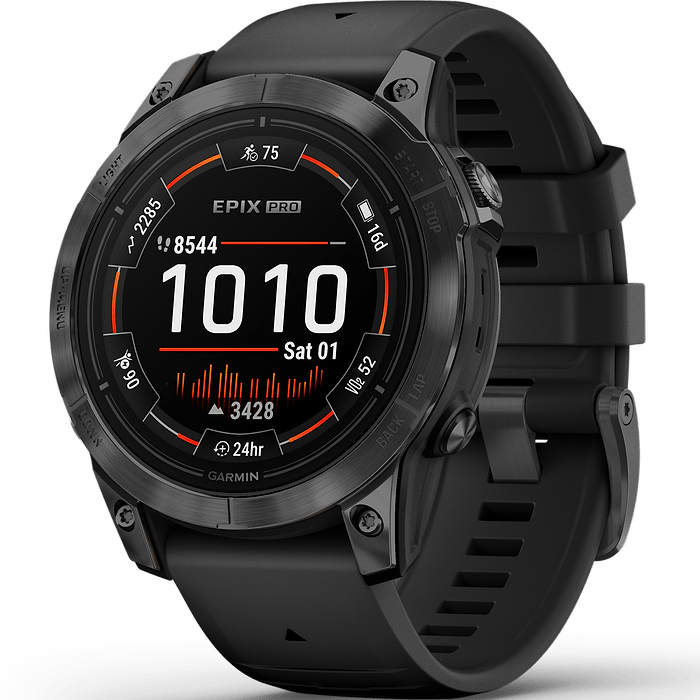 שעון ספורט חכם Garmin Epix Pro (Gen 2) 47mm - צבע שחור שנתיים אחריות עי היבואן הרשמי